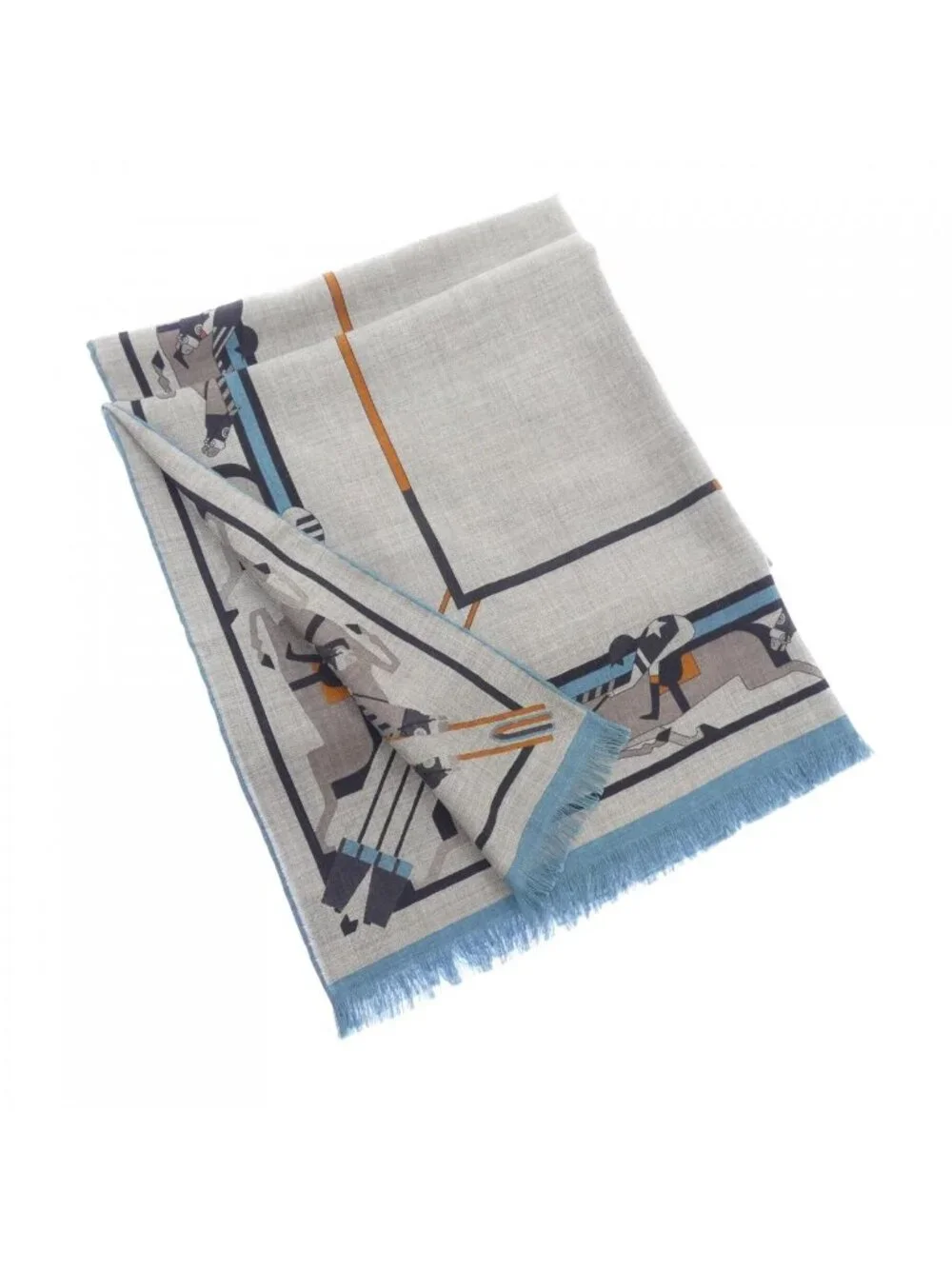 Hermes Stole Scarf Brown